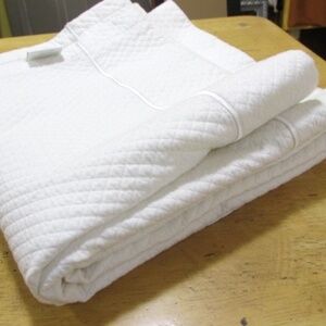 White 100% Cotton Waffle Weave Curtain Panel